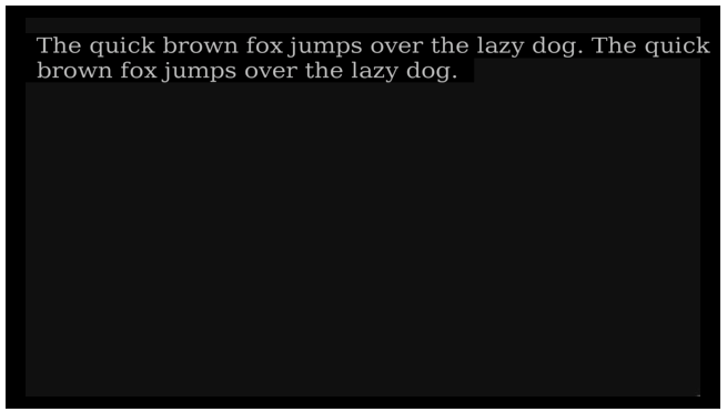 Sample display in Full Screen mode