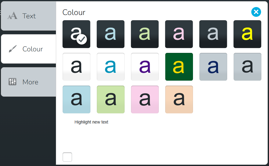 The AI-Live Caption Viewer Colour Tab