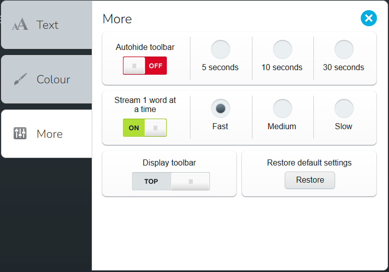 The AI-Live Caption Viewer More Tab