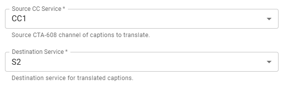 Source CC Service (CC1) and Destination Service (S2)